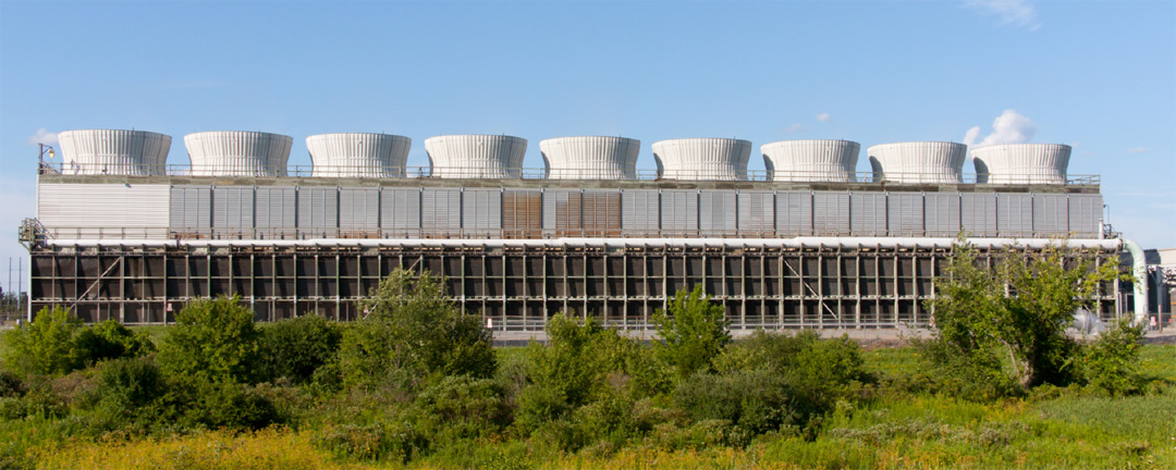 Cooling Towers have what we need: air flow and waste heat