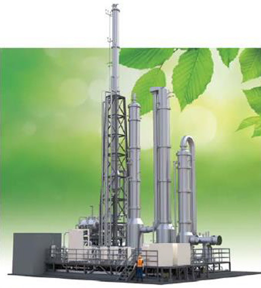 Compact CO₂ capture plant